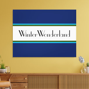 Toile HIVER WONDERLAND Navy White Holiday Stripes