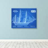 Toile HMS Beagle grand navire - Plan d'expédition ABD (Insitu (Plancher de Bois))
