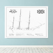 Toile HMS Beagle Tall Ship - Plan d'expédition BD (Insitu (Plancher de Bois))
