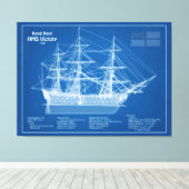 Toile HMS Victory - Plan de plan des navires ABD (Insitu (Plancher de Bois))