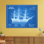 Toile HMS Victory - Plan de plan des navires ABD (Insitu(Salon))