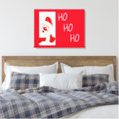 Toile Ho Ho Ho Waving Père Noël/Wrapped Canvas (Insitu(Chambre))