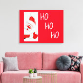 Toile Ho Ho Ho Waving Père Noël/Wrapped Canvas (Insitu(Salon))