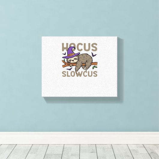 Toile Hocus Slowcus Funny Halloween Sloth Classic T-Shir (Insitu (Plancher de Bois))