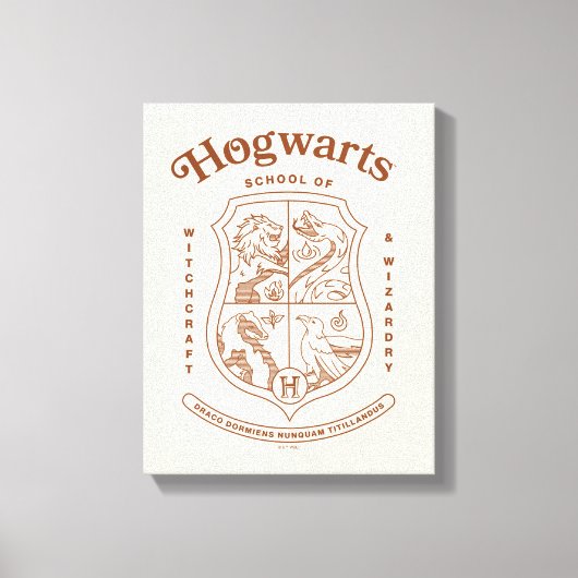 Toile HOGWARTS™ School of Witchcraft and Wizardry Crest (Recto)