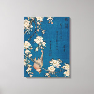 Toile Hokusai Bullfinch et Weeping Cherry GalleryHD