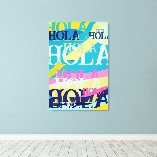 Toile Hola colorée Abstraite (Insitu (Plancher de Bois))