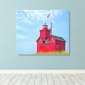 Toile Holland Michigan Big Red Lighthouse (Insitu (Plancher de Bois))