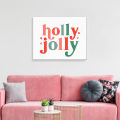 Toile Holly Jolly - Typographie des Fêtes Rétro (Insitu(Salon))