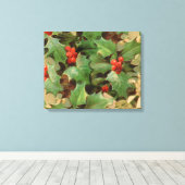 Toile Holly Tree Noël Vintage (Insitu (Plancher de Bois))