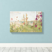 Toile Hollyhocks au bord de la mer (Insitu (Plancher de Bois))