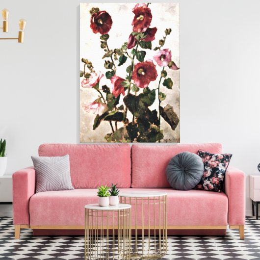 Toile Hollyhocks - Peinture Max Weyl (Insitu(Salon))