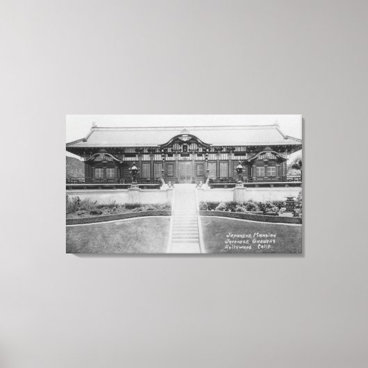 Toile Hollywood, CA Mansion japonaise à Gardens (Recto)