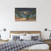 Toile Hollywood, FL - Lune vue sur Hollywood (Insitu(Chambre))