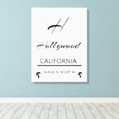 Toile Hollywood noir et blanc minimaliste (Insitu (Plancher de Bois))