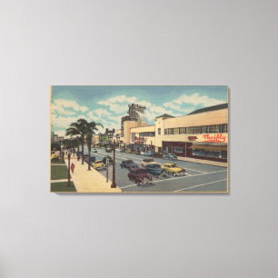 Toile Hollywood, sud de CALooking sur la vue de rue de