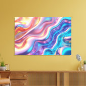 Toile Holographic Pulse – 36"x24" Liquid Light (Insitu(Salon))