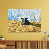 Toile Holstein Calf sur Frosty Alberta Matin (Insitu(Salon))