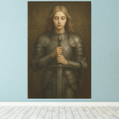 Toile Holy Warrior Maiden – Sacred Silver Armor Guardian (Insitu (Plancher de Bois))