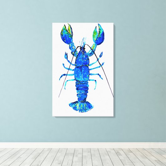 Toile Homard en bleu (Insitu (Plancher de Bois))