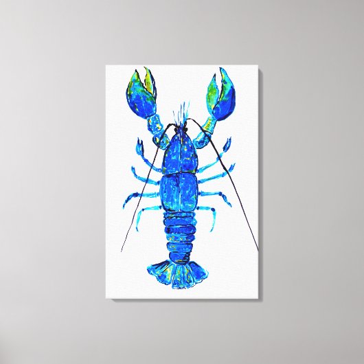 Toile Homard en bleu (Recto)