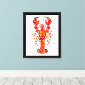 Toile Homard polygonal rouge (Insitu (Plancher de Bois))