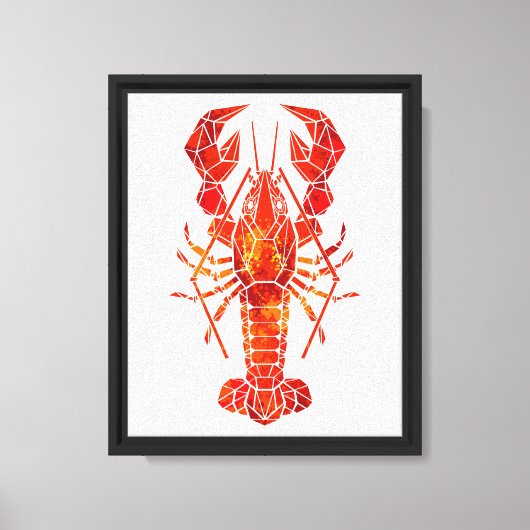 Toile Homard polygonal rouge (Recto)