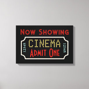 Toile Home Film Theatre Billetterie Cinéma Art Sign