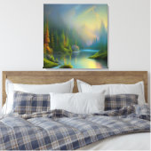 Toile Home Sweet Home dans les bois (Insitu(Chambre))