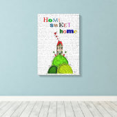Toile Home Sweet Home Illustration (Insitu (Plancher de Bois))