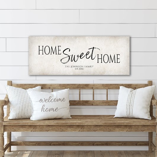 Toile Home Sweet Home Ménage domestique