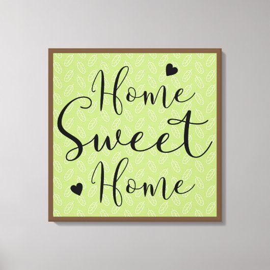 Toile Home Sweet Home Scandia Feuilles (Recto)