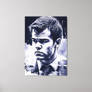 Toile Hommage captivant à une légende d'échecs - Carlsen