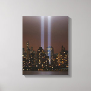 Toile Hommage de World Trade Center dans la lumière à
