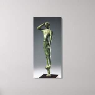 Toile Homme à la prière, sculpture en bronze grecque