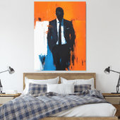 Toile Homme Abstrait en costume (Insitu(Chambre))