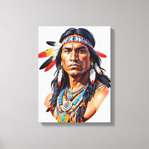 Toile Homme amérindien