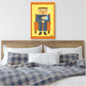 Toile Homme avec café - affiche d'art moderne (Insitu(Chambre))