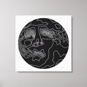 Toile homme dans la lune