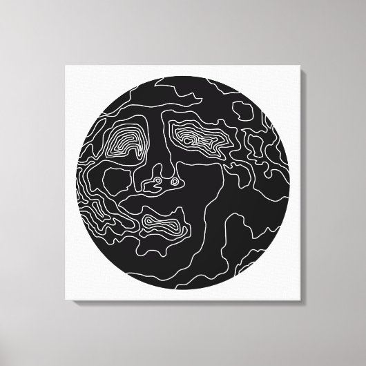 Toile homme dans la lune (Recto)