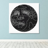 Toile homme dans la lune (Insitu (Plancher de Bois))