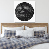 Toile homme dans la lune (Insitu(Chambre))