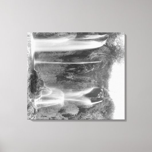 Toile Homme debout sous la chute de Spearfish Photograph (Recto)