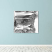 Toile Homme debout sous la chute de Spearfish Photograph (Insitu (Plancher de Bois))