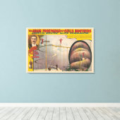 Toile Homme Effectuant Le Câble Suspendu Et La Rampe Spi (Insitu (Plancher de Bois))