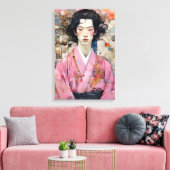 Toile Homme en Kimono rose (Insitu(Salon))