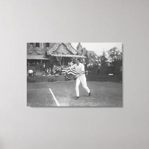 Toile Homme jouant au tennis dans le tournoi de