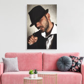 Toile Homme rétro fumeur (Insitu(Salon))