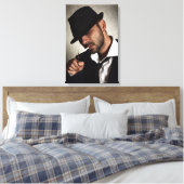 Toile Homme rétro fumeur (Insitu(Chambre))