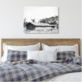 Toile Hommes assis à l'extérieur du Cabine de billes dan (Insitu(Chambre))